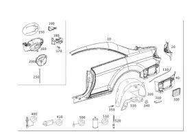221-698-09-30 Mercedes-benz Genuine Cover