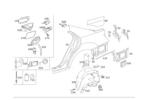 221-698-10-30 Mercedes-benz Genuine Cover