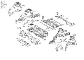 222-610-01-21 Mercedes-benz Genuine Cross-member 222-610-01-21 Mercedes-benz Genuine Cross-member