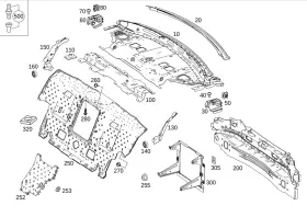 222-640-33-00 Mercedes-benz Genuine Rear-end Center Section
