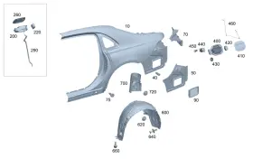 Mercedes-benz 223-830-39-01 Genuine Mercedes-benz Vent Flap