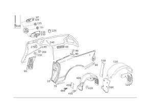 230-830-04-42 Mercedes-benz Genuine Flap