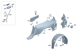232-690-84-01 Mercedes-benz Genuine Trim Wheel Arch