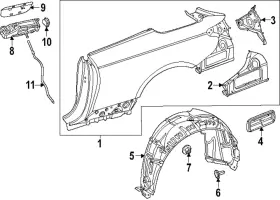 236-690-02-03 Mercedes-benz Genuine Wheelhouse Liner