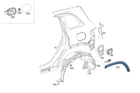 Mercedes-benz 247-690-17-03 Genuine Mercedes-benz Wheel Arch Cover