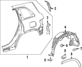 247-690-38-03-64 Mercedes-benz Genuine Wheel Arch Cover