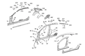 257-637-64-00 Mercedes-benz Genuine Connecting Sheet