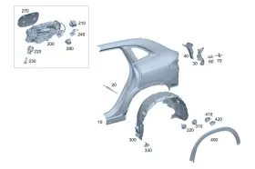 294-680-69-03 Mercedes-benz Genuine Trim Wheel Housing