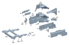 296-620-72-01 Mercedes-benz Genuine Longitudinal Member