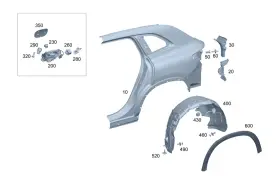 296-690-11-00 Mercedes-benz Genuine Wheel House Covering
