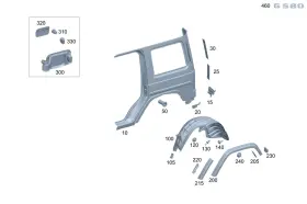 465-880-49-01 Mercedes-benz Genuine Wheel Arch Cover