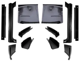 506371k2 Mill Supply Rocker Cab Floor Backing Plate Mega Kit For 63-66 Chevy Gmc Ck Pickup Truck