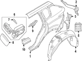 5301j907 Mitsubishi Genuine Quarter Panel