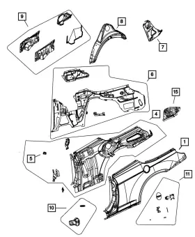 04389830ac Mopar Genuine Folding Top Mounting Plate Bracket Right 4389830ac