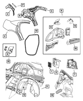 04575716ac Mopar Genuine Quarter Panel Extension Right 4575716ac
