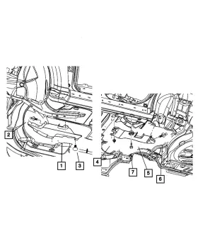 04806452aa Mopar Genuine Torque Box Shield Right 4806452aa