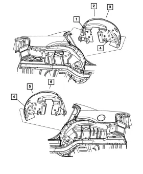 04814854ac Mopar Genuine Wheelhouse Shield Right 4814854ac