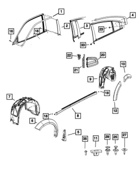 05043108ac Mopar Genuine Splash Shield Right