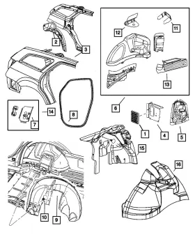 05065616ab Mopar Genuine Quarter Panel Extension Right 5065616ab