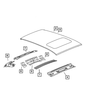 05074086ab Mopar Genuine D Pillar Upper Reinforcement Right 5074086ab