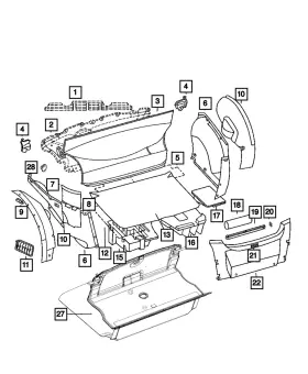 05102598aa Mopar Genuine Quarter Panel Exhauster 5102598aa