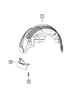 05178449ad Mopar Genuine Deflector Panel Left 5178449ad