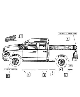 05182406aa Mopar Genuine Box Side Decal Right 5182406aa