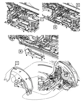 05303909ae Mopar Genuine Wheelhouse Shield Left 5303909ae