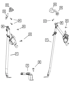 06105236aa Mopar Genuine Hex Head Screw And Washer 6105236aa
