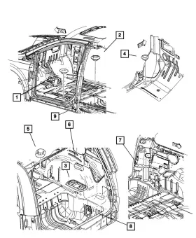 4860217 Mopar Genuine Quarter Panel Insulator