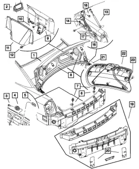 5065744af Mopar Genuine Deck Lid Opening Panel