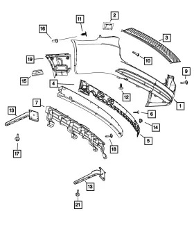 5109587ad Mopar Genuine Fascia Retainer Left