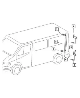 5123328aa Mopar Genuine 2003-2006 Dodge Sprinter 2500 D Pillar Molding Rear Left