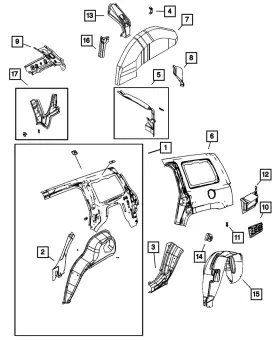 5182558ac Mopar Genuine Splash Shield Right