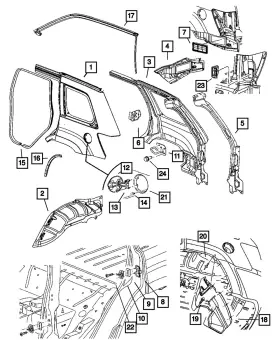 55156618af Mopar Genuine Splash Shield Rear Right