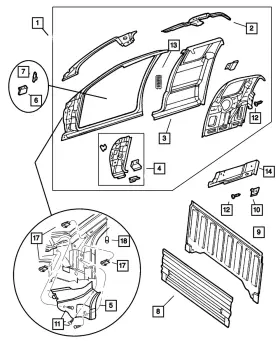 55255520ab Mopar Genuine Quarter Extension Panel Right