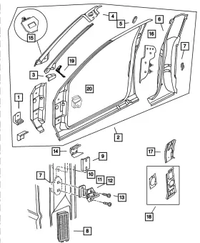 55275284 Mopar Genuine Quarter Inner Panel Right Upper