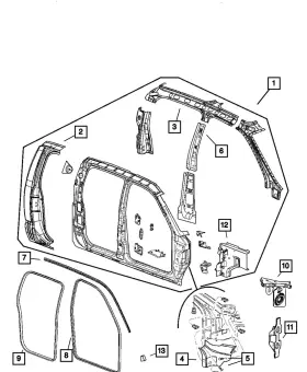 55359481ab Mopar Genuine Quarter Panel Left