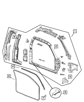 55359506ad Mopar Genuine Quarter Panel Right