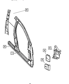 55364232ab Mopar Genuine Body Side Aperture Reinforcement Right