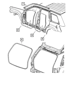 55396052ad Mopar Genuine Wheelhouse - With Strip
