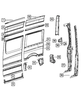 68005132aa Mopar Genuine Wheelhouse Panel
