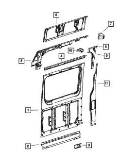 68008736aa Mopar Genuine Side Panel