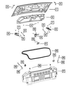 68038112aa Mopar Genuine Deck Opening Lower Panel Brace Right