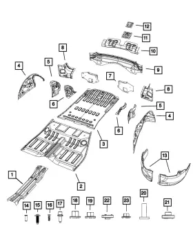 68038966ac Mopar Genuine Deck Opening Lower Panel