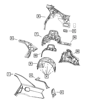 68039693aa Mopar Genuine Wheel House Extension