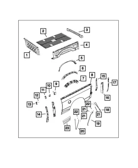 68044432aa Mopar Genuine Box Side Brace Right