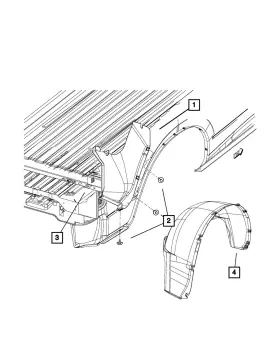 68065469ac Mopar Genuine Wheelhouse Shield Left