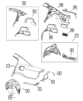 68083030ac Mopar Genuine Splash Shield Right
