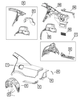68088848ac Mopar Genuine Splash Shield Right